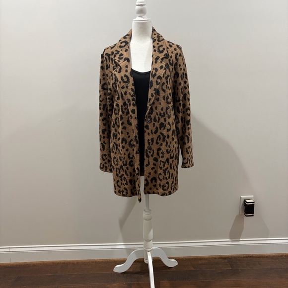 Rachel Zoe Tan Leopard Teddy Jacket - Picture 2 of 6